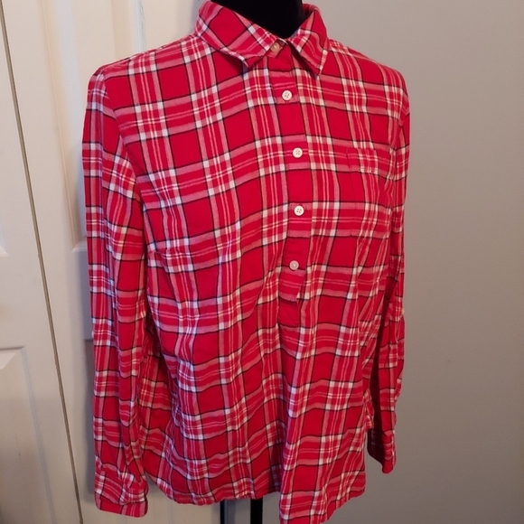 Tommy Hilfiger Plaid Roll Tab Long Sleeve Shirt Size Large - Picture 1 of 11